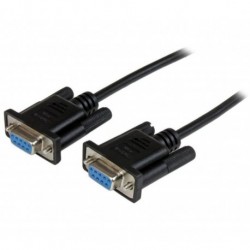 NEW AT-DB9NULL-FF-3 ASTROTEK 3M SERIAL RS232 NULL MODEM CABLE - DB9 FEMALE TO FEMALE 9 PIN WIRED CROSSOVER FOR DATA TRANSFER B