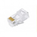 NEW ATP-8P8C-6 ASTROTEK CAT6 UTP -RJ45 CONNECTOR 8P8C NETWORK PLUG 3 PRONG BLADE 3U'GOLD PLATING (50PCS/BAG).e