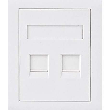 NEW ATP-SC-5E-2 ASTROTEK CAT5E RJ45 NETWORK WALL FACE PLATE 86X86MM 2 PORT SOCKET KIT.e