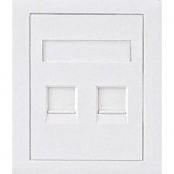 NEW ATP-SC-6-2 ASTROTEK CAT6 RJ45 NETWORK WALL FACE PLATE OUTLETS 86X86MM 2 PORT SOCKET KIT LS.e