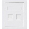 NEW ATP-SC-6-2 ASTROTEK CAT6 RJ45 NETWORK WALL FACE PLATE OUTLETS 86X86MM 2 PORT SOCKET KIT LS.e