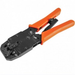 NEW ATP-TOOL-CT-(4/6/8) ASTROTEK 8 PINS RJ-45 6 PINS RJ-12 4 PINS RJ-11 CRIMPER CUT STRIP CRIMPING TOOL KIT WITH RATCHET ORANG