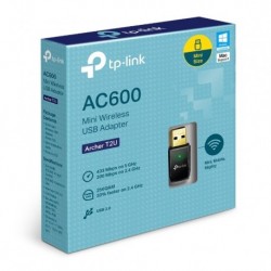 NEW TP-LINK ARCHER T2U AC600 WIRELESS DUAL BAND USB ADAPTER 2.4GHZ (150MBPS) 5GHZ (433MBPS) 1XUSB2 802.11AC 1X OMNI DIRECTIONA