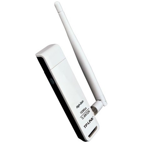 NEW TP-LINK TL-WN722N N150 HIGH GAIN WIRELESS USB ADAPTER 2.4GHZ (150MBPS) 1XUSB2 802.11BGN 1X4DBI OMNI DIRECTIONAL ANTENNA WP