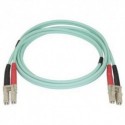 NEW STARTECH.COM 450FBLCLC5 5M AQUA MM 50/125 OM4 FIBER OPTIC CABLE.b