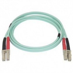 NEW STARTECH.COM 450FBLCLC3 3M AQUA MM 50/125 OM4 FIBER OPTIC CABLE.b