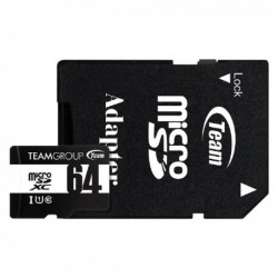 NEW TUSDX64GCL10U03 09T-MCSDXCU1-64GB TEAM GROUP MICRO SDXC UHS-I U1 C10 64 GB MEMORY CARD..d.