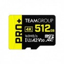 NEW TPPMSDX512GIA2V3003 09T-PROPLUSMSD-512GB TEAM GROUP PRO plusMICROSDXC MEMORY CARD 512GB READ UP TO 160 MB/S WRITE UP TO 11