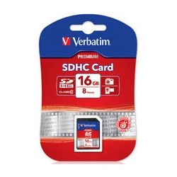 NEW 43962 VERBATIM SDHC 16GB (CLASS 10) UP TO 45MB/SEC 300X READ SPEED.e