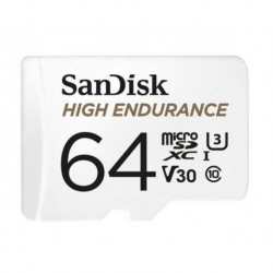 NEW SDSQQNR-064G-GN6IA SANDISK HIGH ENDURANCE 64GB MICROSD 100MB/S 40MB/S 5K HRS 4K UHD C10 U3 V30 -40??C TO 85??C HEAT FREEZE