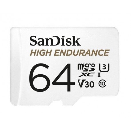 NEW SDSQQNR-064G-GN6IA SANDISK HIGH ENDURANCE 64GB MICROSD 100MB/S 40MB/S 5K HRS 4K UHD C10 U3 V30 -40??C TO 85??C HEAT FREEZE