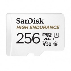 NEW SDSQQNR-256G-GN6IA SANDISK HIGH ENDURANCE 256GB MICROSD 100MB/S 40MB/S 20K HRS 4K UHD C10 U3 V30 -40??C TO 85??C HEAT FREE