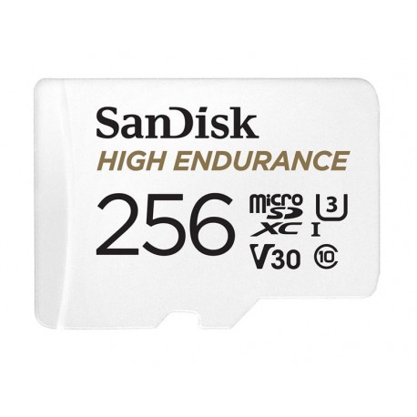 NEW SDSQQNR-256G-GN6IA SANDISK HIGH ENDURANCE 256GB MICROSD 100MB/S 40MB/S 20K HRS 4K UHD C10 U3 V30 -40??C TO 85??C HEAT FREE