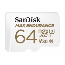NEW SDSQQVR-064G-GN6IA SANDISK MAX ENDURANCE 64GB MICROSD 100MB/S 40MB/S 20K HRS 4K UHD C10 U3 V30 -40??C TO 85??C HEAT FREEZE