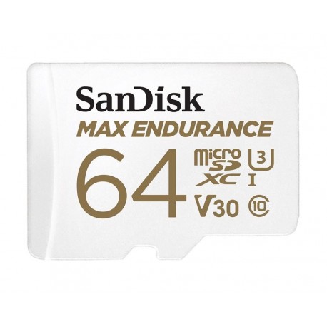 NEW SDSQQVR-064G-GN6IA SANDISK MAX ENDURANCE 64GB MICROSD 100MB/S 40MB/S 20K HRS 4K UHD C10 U3 V30 -40??C TO 85??C HEAT FREEZE