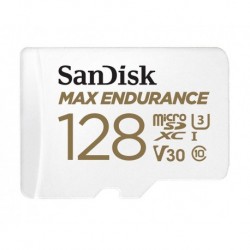 NEW SDSQQVR-128G-GN6IA SANDISK MAX ENDURANCE 128GB MICROSD 100MB/S 40MB/S 20K HRS 4K UHD C10 U3 V30 -40??C TO 85??C HEAT FREEZ