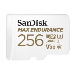 NEW SDSQQVR-256G-GN6IA SANDISK MAX ENDURANCE 256GB MICROSD 100MB/S 40MB/S 20K HRS 4K UHD C10 U3 V30 -40??C TO 85??C HEAT FREEZ
