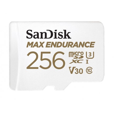 NEW SDSQQVR-256G-GN6IA SANDISK MAX ENDURANCE 256GB MICROSD 100MB/S 40MB/S 20K HRS 4K UHD C10 U3 V30 -40??C TO 85??C HEAT FREEZ