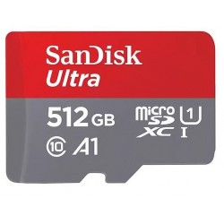 NEW SDSQUAC-512G-GN6MN SANDISK 512GB ULTRA MICROSDXC UHS-I MEMORY CARD - 150MB/S -CAPACITY: 512GB - COMPATIBILITY: COMPATIBLE