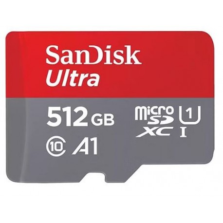 NEW SDSQUAC-512G-GN6MN SANDISK 512GB ULTRA MICROSDXC UHS-I MEMORY CARD - 150MB/S -CAPACITY: 512GB - COMPATIBILITY: COMPATIBLE