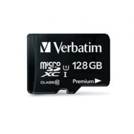 NEW 44085 VERBATIM MICRO SDXC 128GB (CLASS 10 UHS-I) W ADAPTOR.e