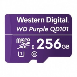 NEW WDD256G1P0C WESTERN DIGITAL WD PURPLE 256GB MICROSDXC CARD 24/7 -25??C TO 85??C WEATHER & HUMIDITY RESISTANT FOR SURVEILLA