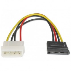 NEW AT-SATA-PWR ASTROTEK SATA POWER CABLE 15CM 4 PINS MALE TO 15 PINS FEMALE 18AWG ROHS LS.e