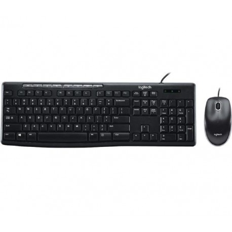 NEW 920-002693 14LT-CKB-MK200 LOGITECH WIRED KEYBOARD & MOUSE COMBO DESKTOP MK200 BLACK USB.d.