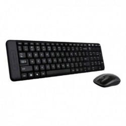 NEW 920-003235 14LT-CKBM-MK220 LOGITECH WIRELESS KEYBOARD & MOUSE COMBO MK220 BLACK USB RECEIVER ).d.