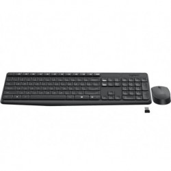 NEW 920-007937 26LT-CKBM-MK235 LOGITECH WIRELESS KEYBOARD & MOUSE COMBO MK235 BLACK USB RECEIVER FULL SIZE..d.