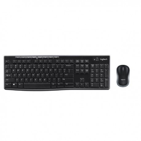NEW 920-006314 26LT-CKBM-MK270R LOGITECH WIRELESS KEYBOARD & MOUSE COMBO MK270R BLACK USB RECEIVER (COMBO POWERED BY 2XAAA AND
