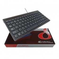 NEW KB-MINIUP 8WARE COMPACT MINI ERGONOMIC KEYBOARD USB & PS2 BLACK 88 KEYS MULTIMEDIA KEYBOARD WINDOWS 7 / 8 / 10 / VISTA???I