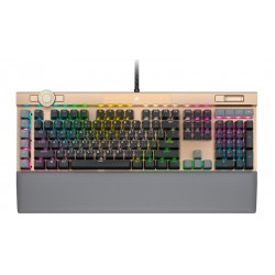 NEW CH-912A21A-NA CORSAIR K100 RGB OPTICAL SWITCH AXON 44-ZONE RGB PBT DOUBLE-SHOT KEYCAPS GOLDMECHANICAL GAMING KEYBOARD (LS)