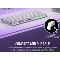 NEW CH-911D11A-NA CORSAIR K60 PRO TKL RGB TENKEYLESS OPTICAL-MECHANICAL GAMING KEYBOARD- WHITE.e