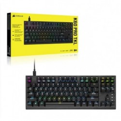 NEW CH-911D01A-NA CORSAIR K60 PRO TKL RGB OPTICAL-MECHANICAL GAMING KEYBOARD BACKLIT RGB LED CORSAIR OPX BLACK (LS).e