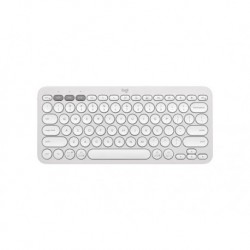 NEW 920-011754 LOGITECH PEBBLE KEYS 2 K380S SLIM MINIMALIST BLUETOOTH?? WIRELESS KEYBOARD WITH CUSTOMIZABLE KEYS (TONAL WHITE)