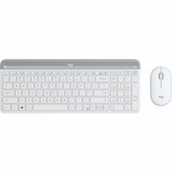 NEW 920-009183 LOGITECH MK470 SLIM WIRELESS KEYBOARD MOUSE COMBO NANO RECEIVER 1 YR WARRANTY -WHITE.e