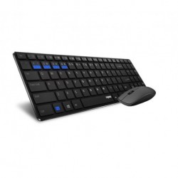 NEW RAPOO 9300M BLUETOOTH 4.0 & 2.4G WIRELESS MULTI-MODE KEYBOARD MOUSE COMBO BLACK - 1300DPI SPILL-RESISTANT 5.6MM ULTRA-SLIM