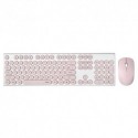 NEW X260S-PINK (LS) RAPOO X260S WIRELESS OPTICAL MOUSE & KEYBOARD PINK- 2.4G CONNECTION 10M RANGE SPILL-RESISTANT RETRO STYLE