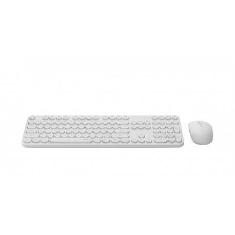 NEW X260S-WHITE RAPOO X260S WIRELESS OPTICAL MOUSE & KEYBOARD BLACK - 2.4G CONNECTION 10M RANGE SPILL-RESISTANT RETRO STYLE RO