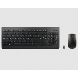 NEW 4X30M39458 LENOVO ESSENTIAL WIRELESS COMBO KEYBOARD & MOUSE 2.4GHZ VIA NANO USB 3 BUTTONS OPTICAL MOUSE 1200DPI 3M CLICKS