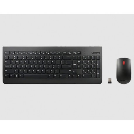 NEW 4X30M39458 LENOVO ESSENTIAL WIRELESS COMBO KEYBOARD & MOUSE 2.4GHZ VIA NANO USB 3 BUTTONS OPTICAL MOUSE 1200DPI 3M CLICKS