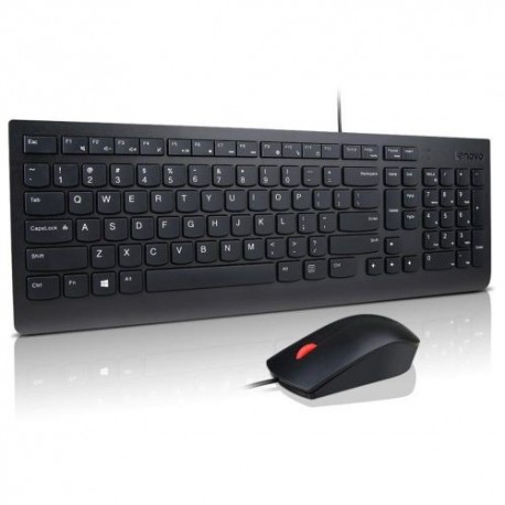 NEW 4X30L79883 LENOVO ESSENTIAL WIRED KEYBOARD AND MOUSE COMBO FULL KEYBOARD MULTIMEDIA HOTKEY HEIGHT ADJUSTABLE KEYBOARD WIRE