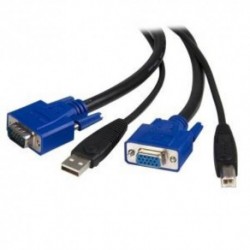 NEW STARTECH.COM SVUSB2N1_6 6 FT 2-IN-1 USB KVM CABLE.b