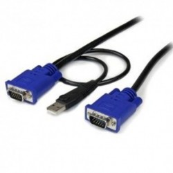 NEW STARTECH.COM SVECONUS10 10 FT 2-IN-1 ULTRA THIN USB KVM CABLE.b