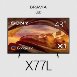 NEW FWD43X77L 13FWD43X77L SONY BRAVIA X77L TV 43 INCH ENTRY 4K (3840 X 2160) 450-CD/M2 BRIGHTNESS HDR10 HLG ANDROID TV GOOGLE