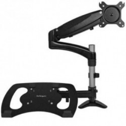 NEW STARTECH.COM ARMUNONB SINGLE-MONITOR ARM WITH LAPTOP STAND.b