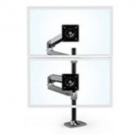 NEW ERGOTRON 45-549-026 LX DUAL STACKING ARM TALL POLE BLACK ACC.b