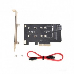 NEW SIMPLECOM EC412 DUAL M.2 (B KEY AND M KEY) TO PCI-E X4 AND SATA 6G EXPANSION CARD.e