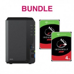 NEW DS223 BUNDLE 1 DS223-BUN1 SYNOLOGY BUNDLE - INCLUDED 1 X SYNOLOGY DS223plus2 X SEAGATE 4TB IRONWOLF DRIVES ST4000VN006.d.